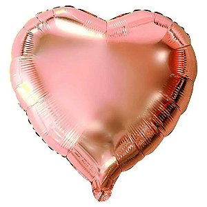 Balão Metalizado 18P Br Festas Coração Rose