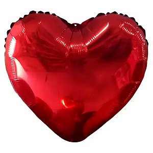 Balão Metalizado 18P Br Festas Coração Vermelho