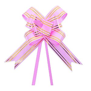Laço Tradicional Pequena com 10 Unidades Rosa