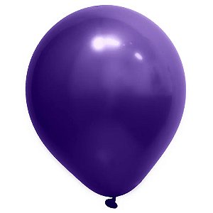 Balão Cromado 9 Roxo | 25 Unidades