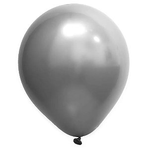 Balão Cromado 5 Prata | 25 Unidades