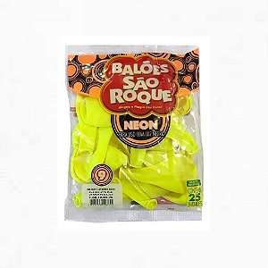 Balão 9 Neon Amarelo | 25 Unidades