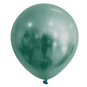 Balão Cromado 5 Verde | 25 Unidades
