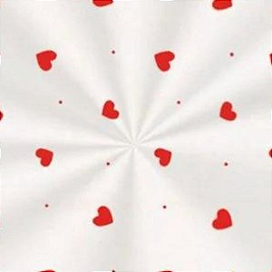 Saco Transparente 10X14 Love Vermelho | 50 Unidades