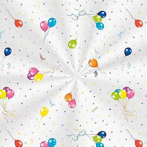 Saco Transparente 10X14 Festa Balões | 50 Unidades