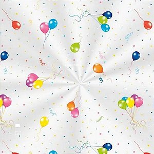 Saco Transparente 11X20 Festa Balões | 50 Unidades