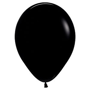 Balão Latex 11 Polegadas Fashion Preto | 50 Unidades