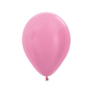 Balão Latex 11 Polegadas Satin Rosa | 50 Unidades