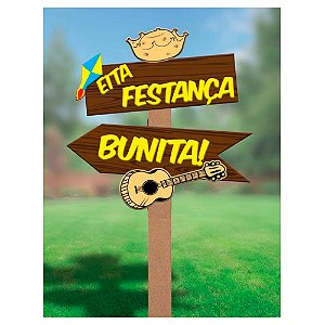 Placa MDF Jardim Eita Festanca Bunita