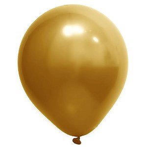 Balão Cromado 12 Ouro | 24 Unidades