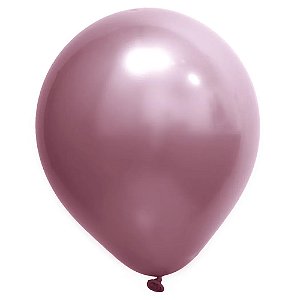 Balão Cromado 12 Rosa | 24 Unidades