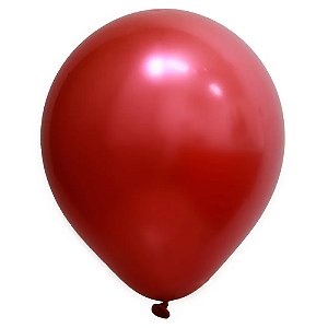 Balão Cromado 12 Vermelho | 24 Unidades
