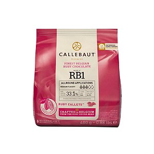 Chocolate Belga Callebaut Callets Ruby - Gotas (33.1% de Cacau) - 400g