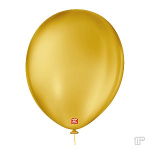 Balão 11 Liso Redondo Amarelo Ocre 50Un