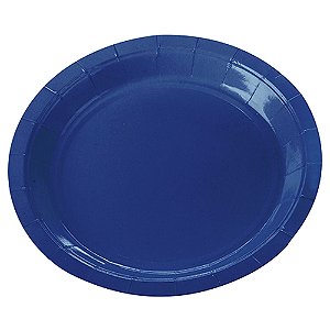Prato Papel Liso Azul | 10 Unidades