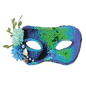 Máscara Paetê Azul