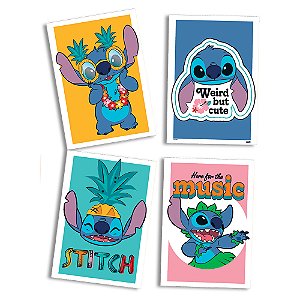 Quadros Decorativos Stitch 4un - Festcolor