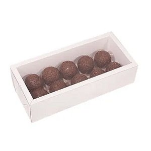 Caixa Moldura Branco 10 Doces 10Un Desmontada - Ideia Embalagens