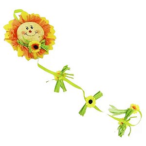 Enfeite para Decoração Festa Junina Boneco Girassol 60cm