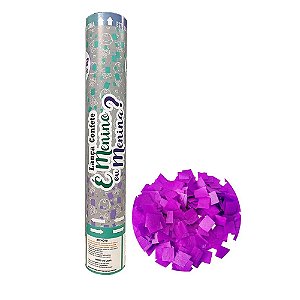 Lança Confete Chá Revelação Roxo 30cm - Silver Plastic