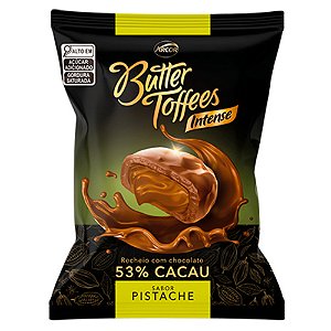 Bala Butter Toffees 53% Cacau sabor Pistache 90g - Arcor