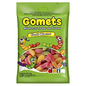 GOMETS GOMA MINHOCA FRUTAS 150GR DO