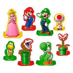 DECORACAO DE MESA SUPER MARIO 8UN F