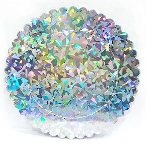 Cakeboard Mosaico Holográfico 28cm - Silver