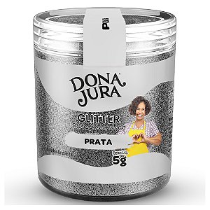 Glitter para Decoração Prata 5G - Dona Jura