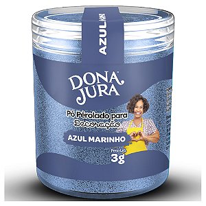 Pó para Decoração Azul Marinho 3g - Dona Jura