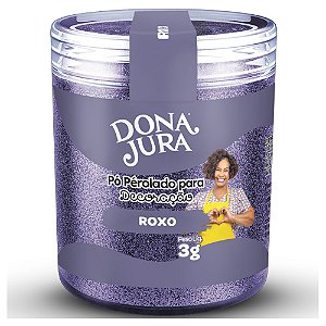 Pó para Decoração Roxo 3g - Dona Jura