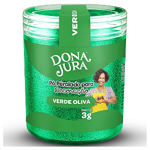 Pó para Decoração Verde Oliva 3g - Dona Jura