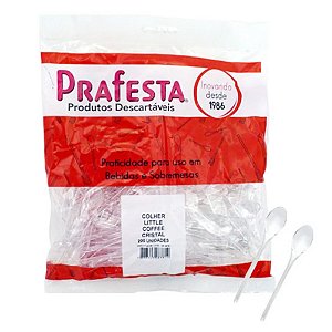 Colher de Café Cristal Pequena 100un - Prafesta