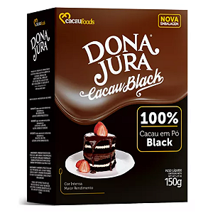 Cacau em Pó Alcalino Black 150g - Dona Jura