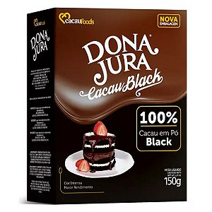 Cacau em Pó Alcalino Black 150g - Dona Jura