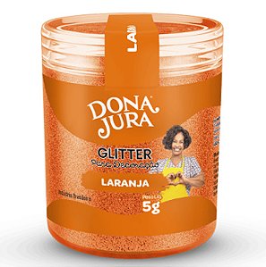 Glitter para Decoração Laranja 5G - Dona Jura