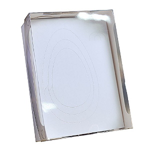 Caixa de Ovo de Páscoa Encanto Branca Desmontada 3x1 150/250/350g 10un - Ideia Embalagens