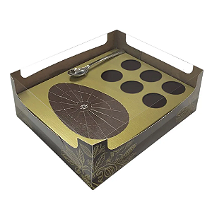 Caixa de Ovo de Páscoa Encanto Desmontada 350g 10un com 6 Cavidades para Doces - Ideia Embalagens