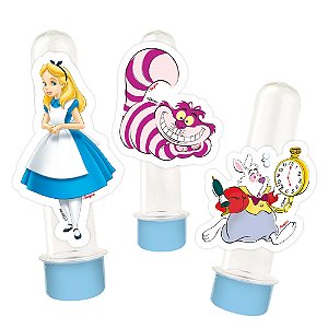 Mini Personagens Alice no País das Maravilhas 12un - Regina