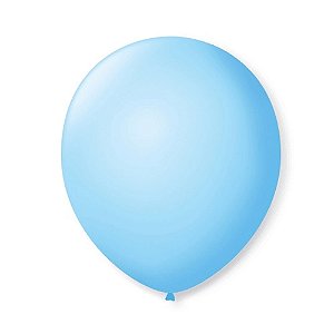 Balão 7 Liso Redondo Azul Baby 50un - São roque