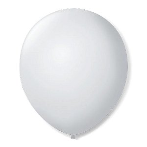 Balão 7 Liso Redondo Branco Polar 50un - São Roque
