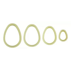 Kit Cortadores de Brownie Ovo 4 Peças - Blue Star