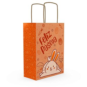 Sacola Eco P Laranja Páscoa - Ideia