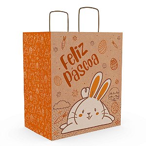 Sacola Eco Laranja Páscoa M - Ideia