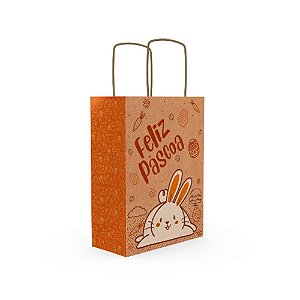 Sacola Eco Laranja Páscoa G - Ideia