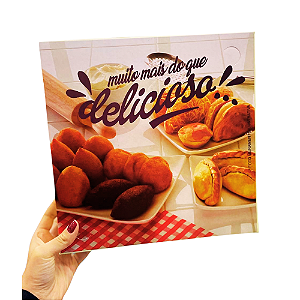 Caixa para Salgados Personalizada 35x35x7cm 5Un - Packaging