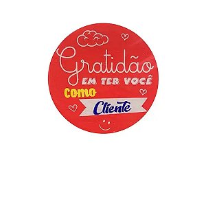 Etiqueta Adesiva Gratidão  60un - Hiper