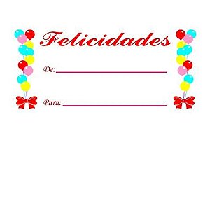 Etiqueta Adesiva Felicidades De Para 100un - Hiper