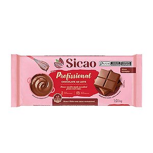 Chocolate em Barra Profissional ao Leite 1,01kg - Sicao