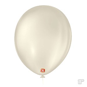 Balão 16 Liso Redondo Areia  10un - São Roque
